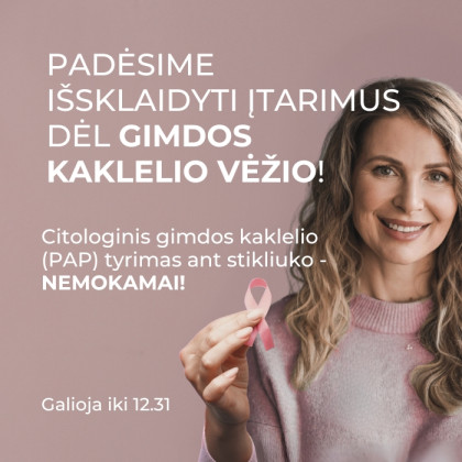 Padėsime išsklaidyti įtarimus dėl gimdos kaklelio vėžio!